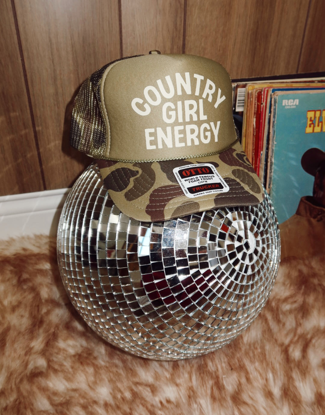 Country Girl Energy Camo Trucker Hat