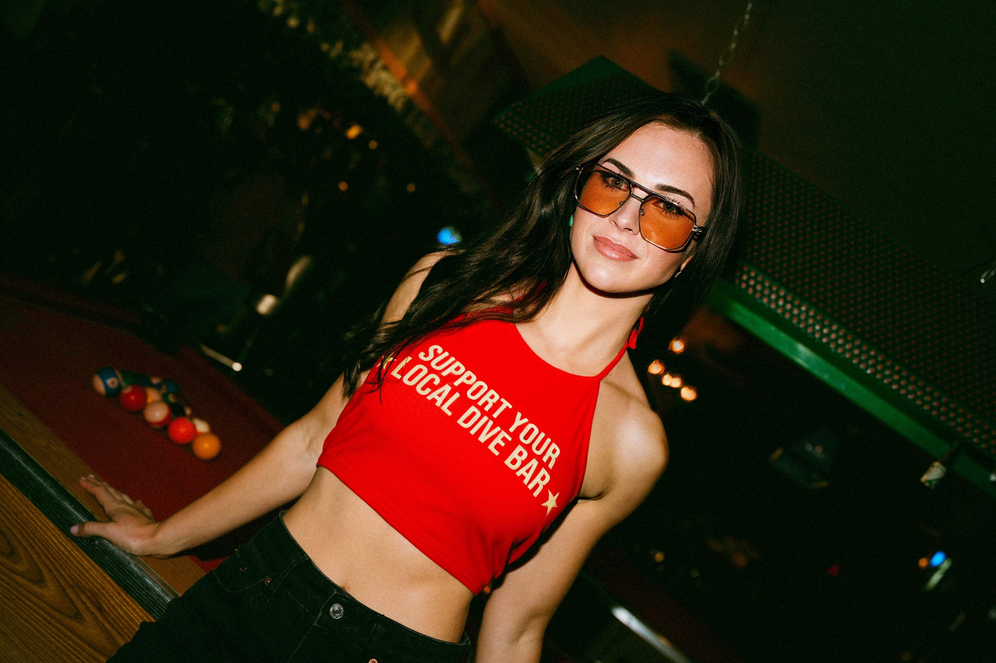 Neon Moon Dive Bar Halter Top