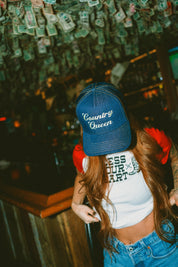 Country Queen Denim Trucker Hat