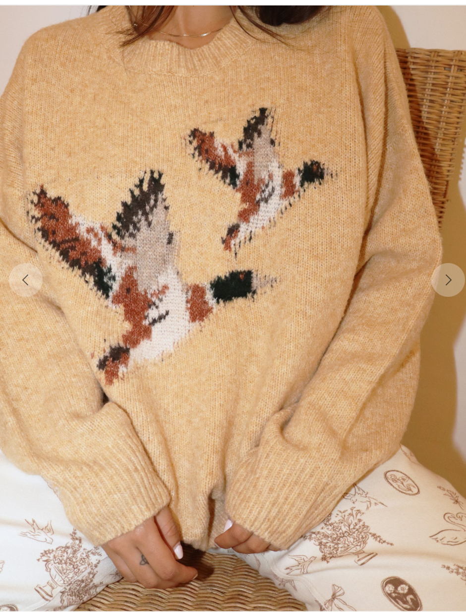 Golden Hour Duck Knit Sweater