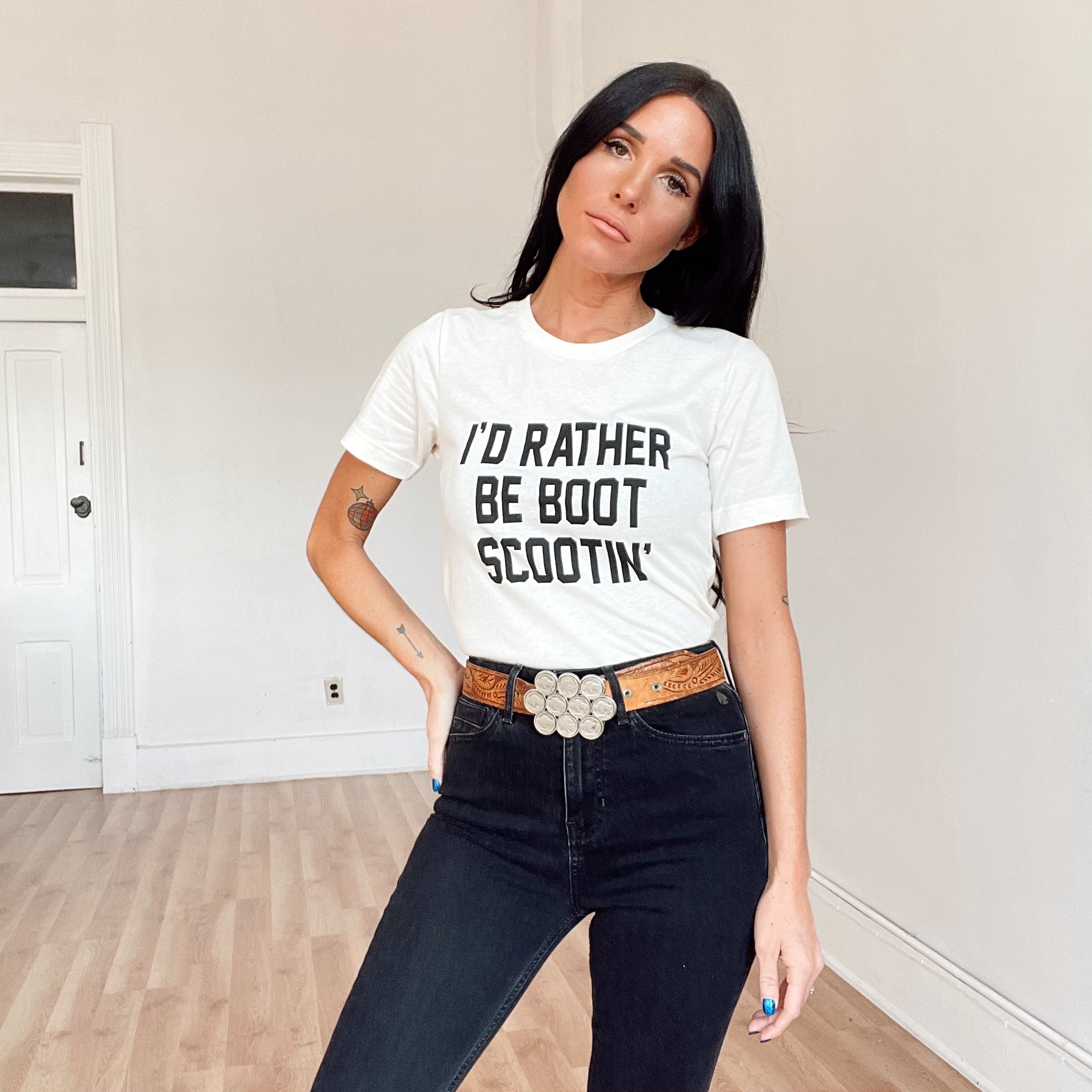 I'd Rather Be Boot Scootin' Unisex Tee