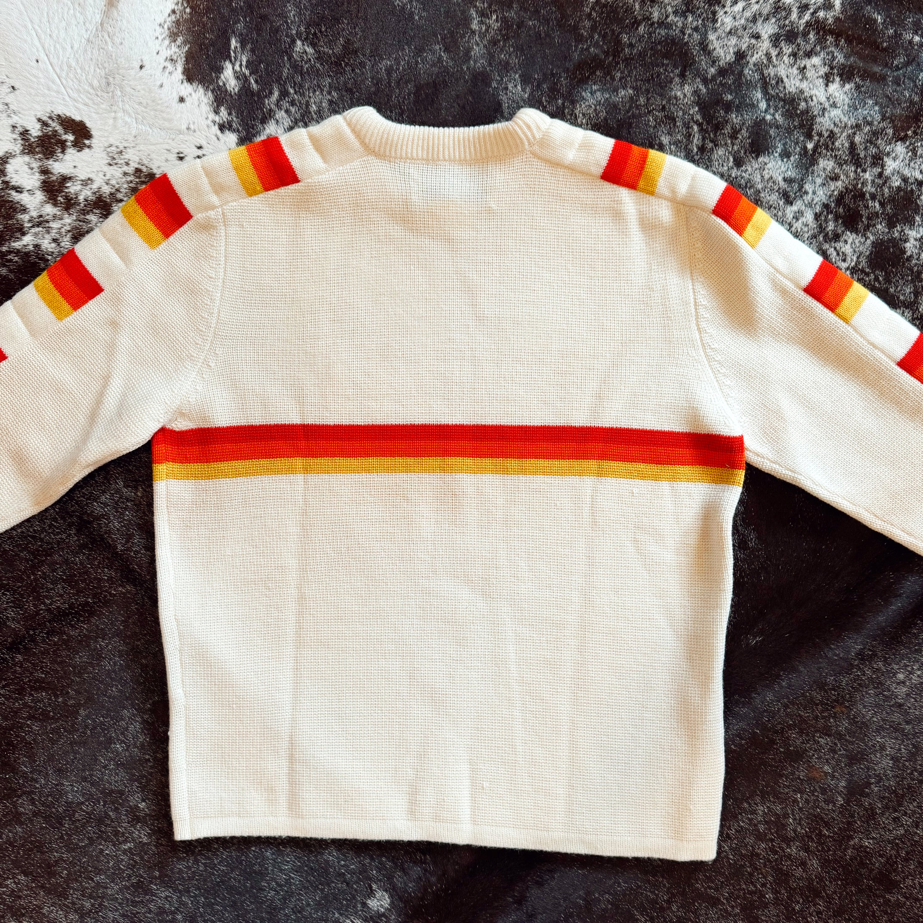 Vintage 80s Rainbow Striped Sweater