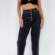 Vintage 90s Lawman Black Bareback Denim Jeans