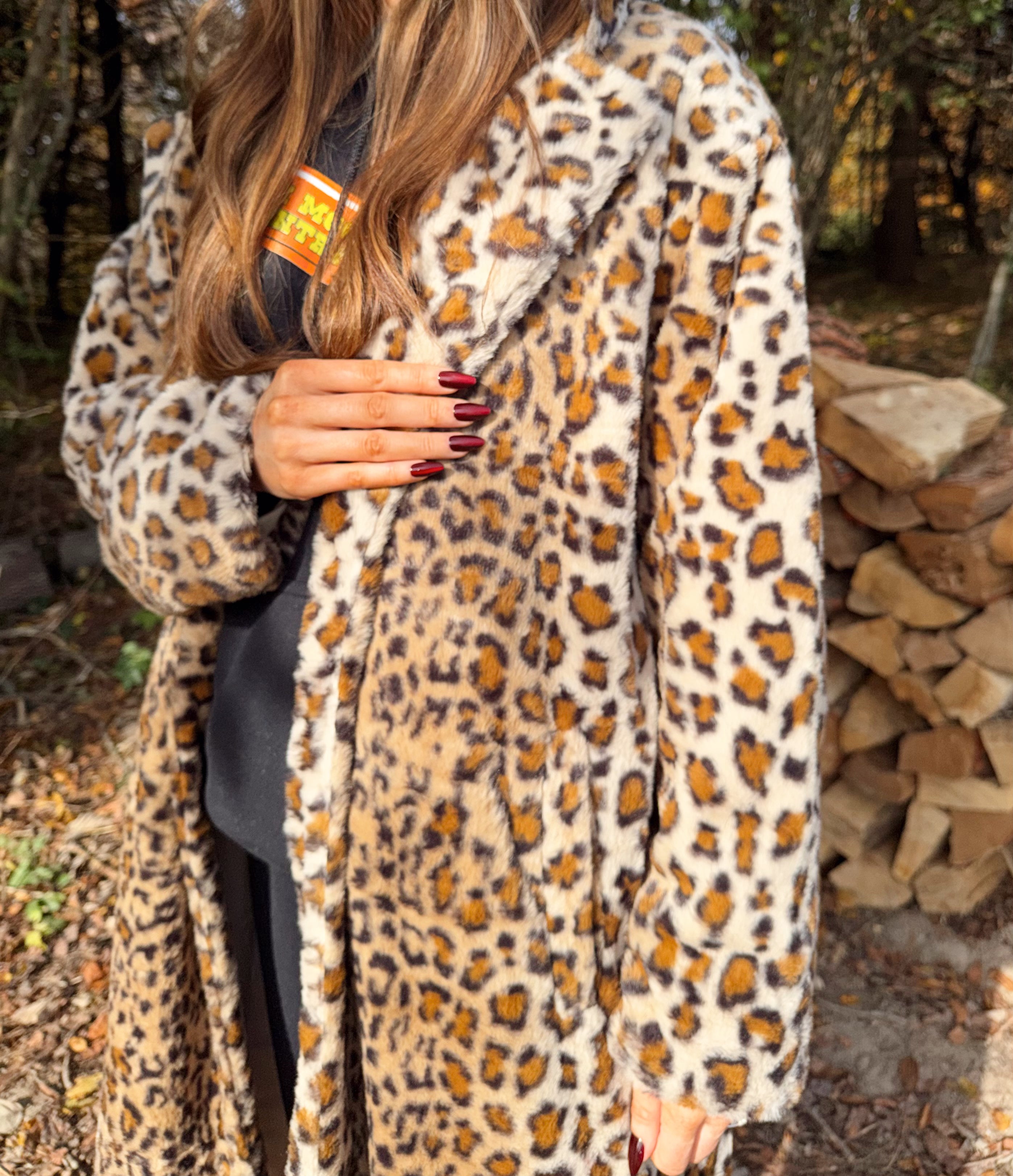 Trailer Park Queen Faux Fur Leopard Coat