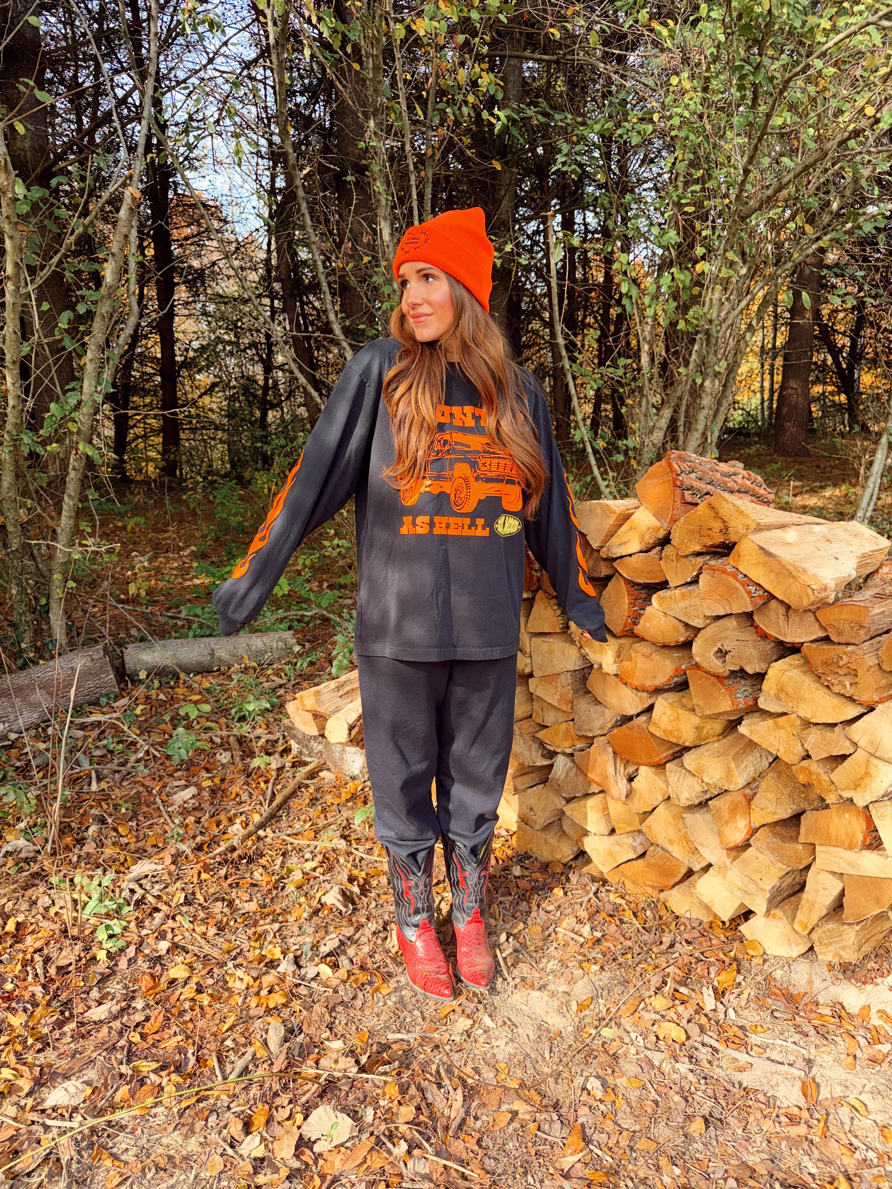 Country As Hell Flame Long Sleeve Shirt