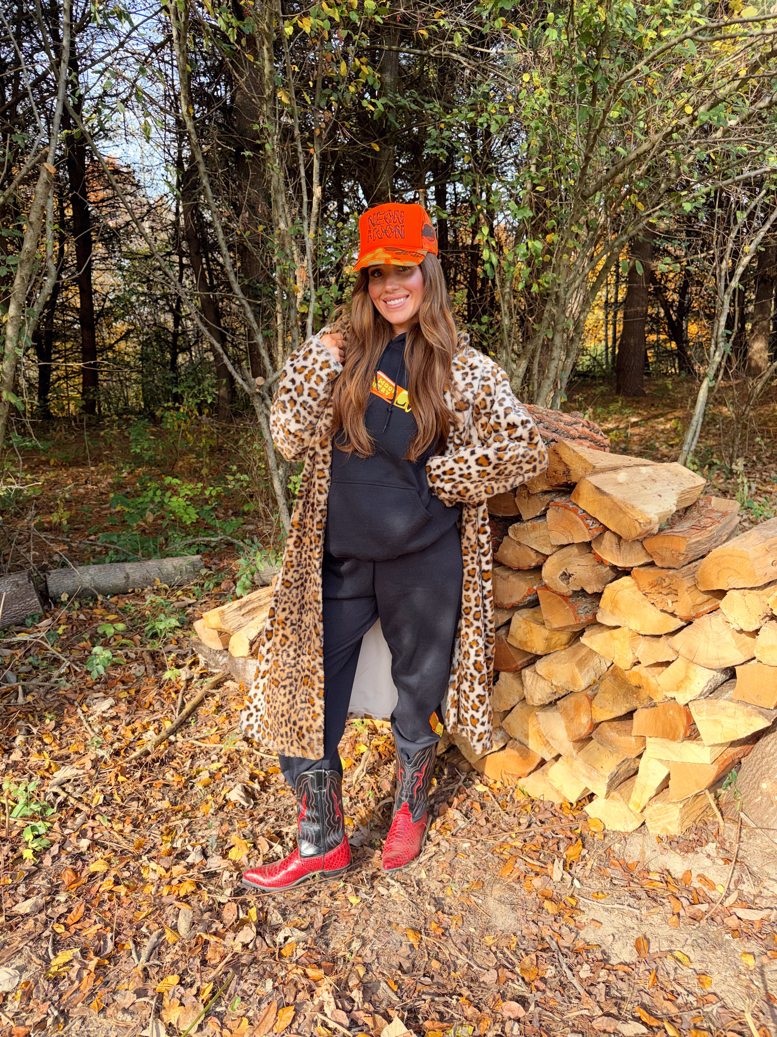 Trailer Park Queen Faux Fur Leopard Coat